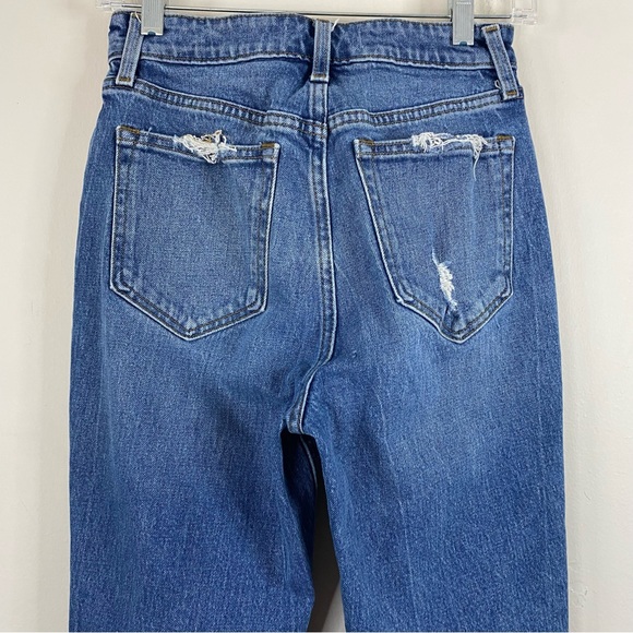 Abercrombie & Fitch Curve Love High Rise Distressed Mom Jeans size 0 - Picture 7 of 11